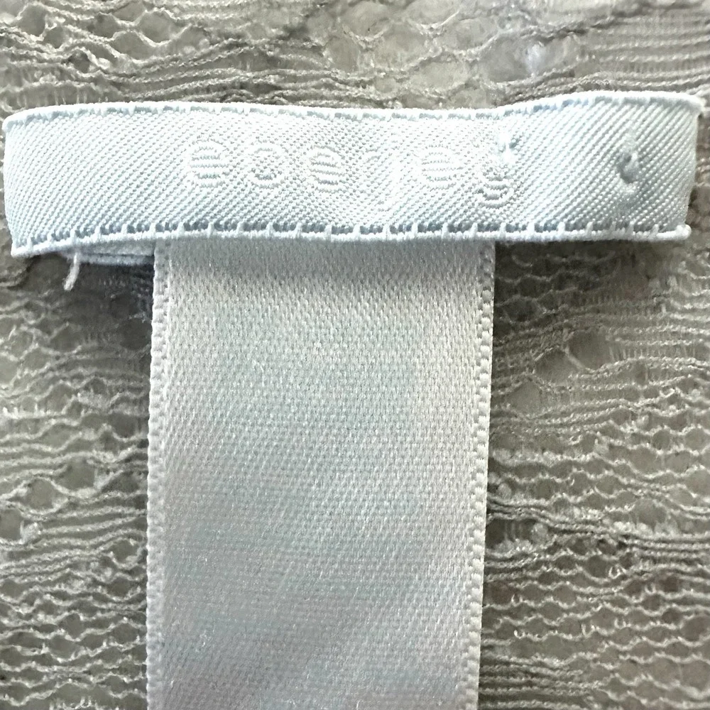 Eberjey Fossil Rock M Medium Romper Teddy Modal Gray Lace Blouson